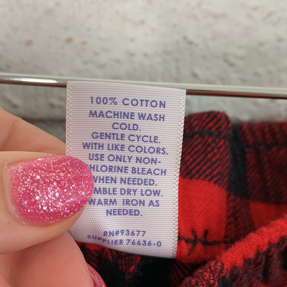 Sleep Chic Flannel Drawstring Red Sweatpants Sz S… - image 3